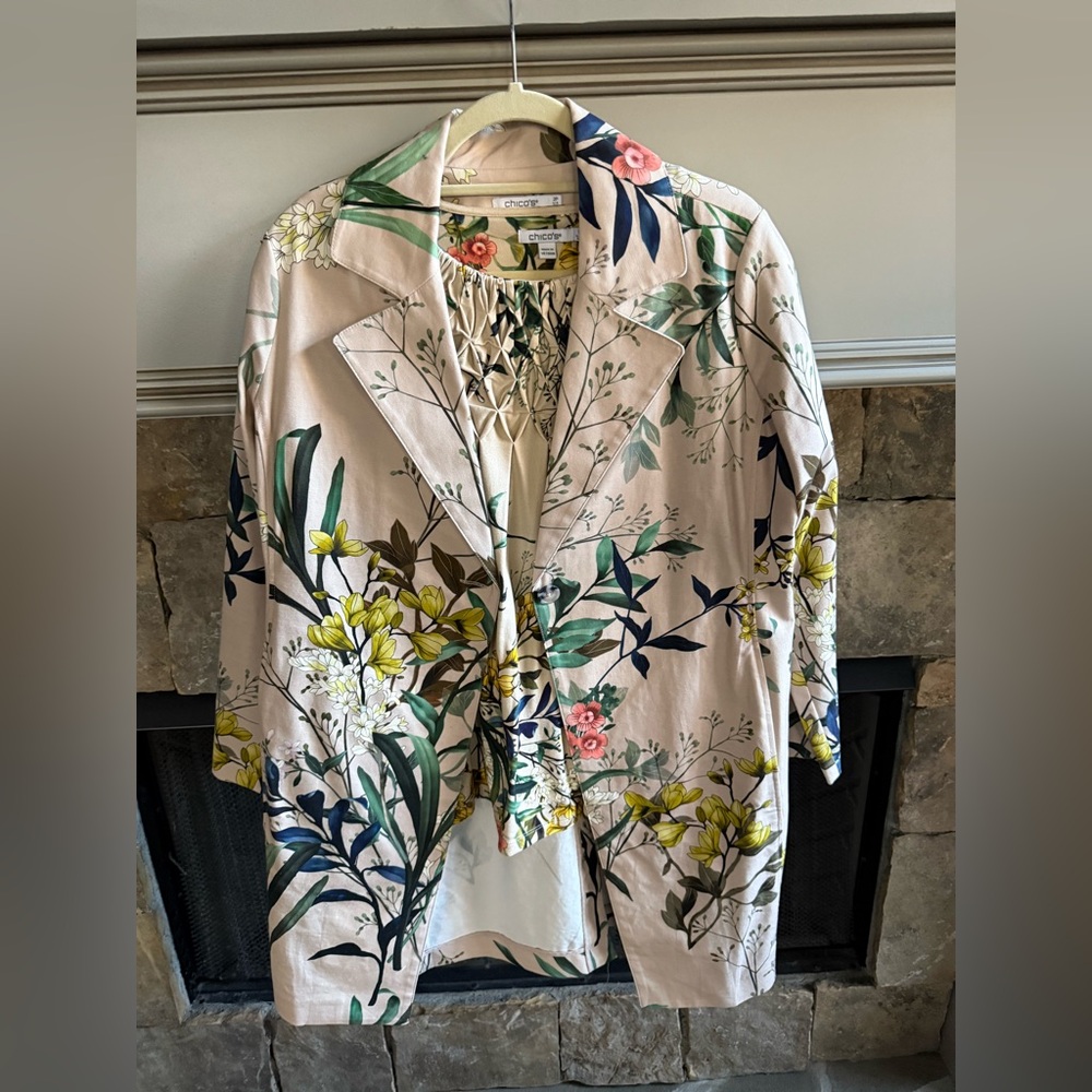 Chico’s matching sweater and blazer- blazer size 12p and sweater size medium